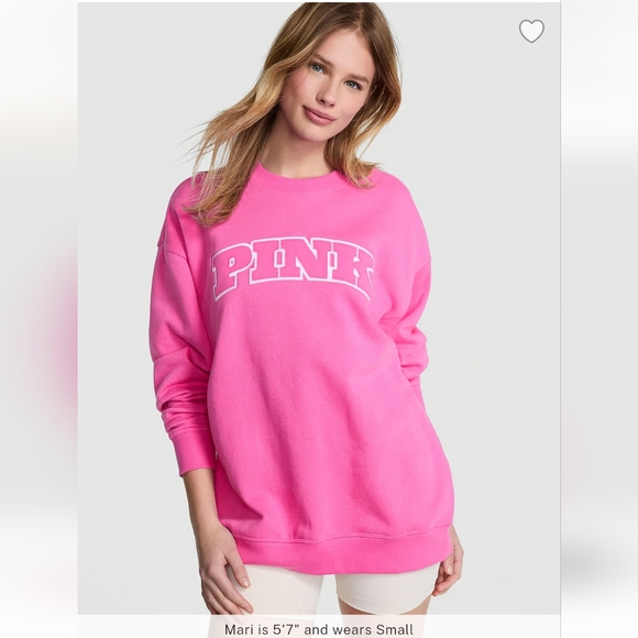 Victorias Secret Pink Logo Oversized Sweatshirt - Picture 1 of 2